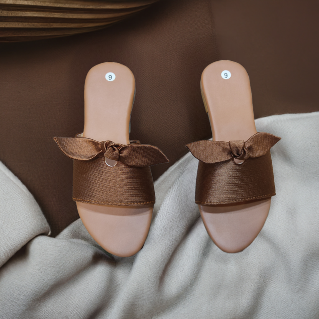 Ribbon Float Flat Slippers