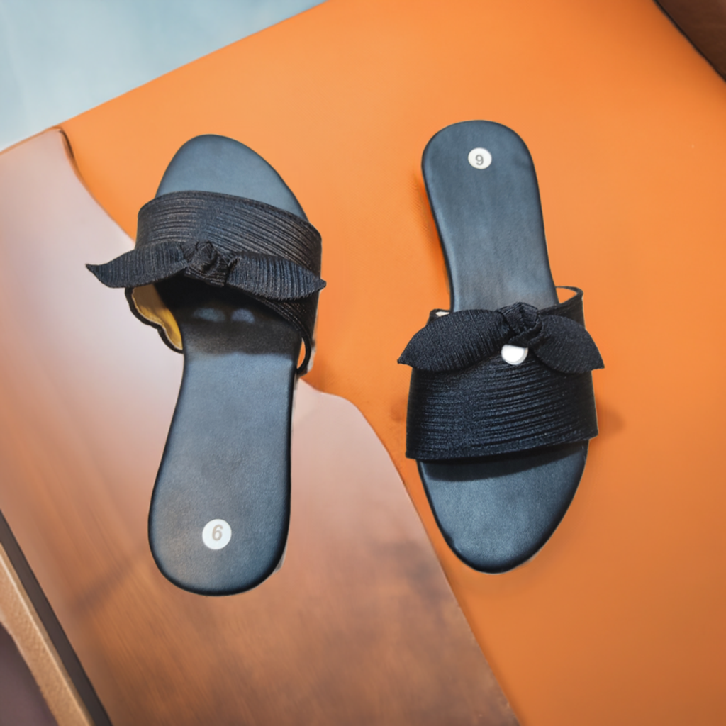 Ribbon Float Flat Slippers
