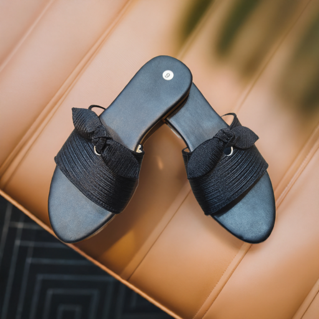 Ribbon Float Flat Slippers
