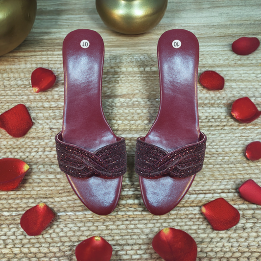 Chic Swirl Heels Slippers
