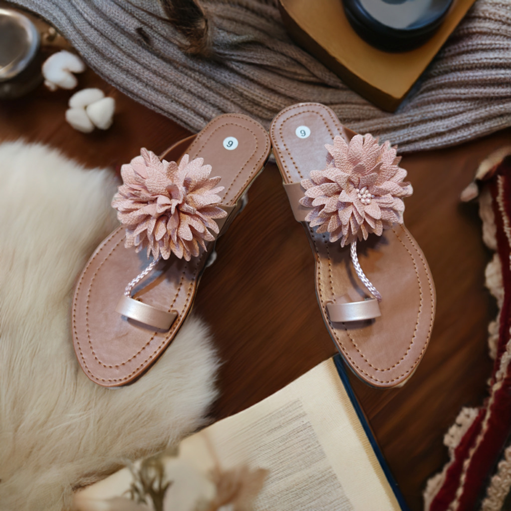 Flower Kolhapuri Slippers