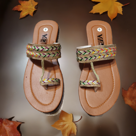 Multicolor Kolhapuri Slippers