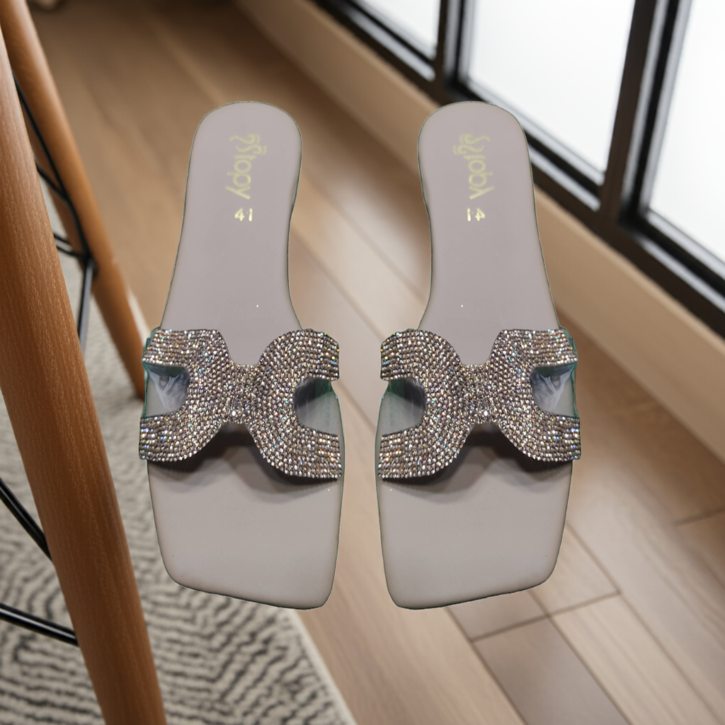 H-Crystal Flat Slippers