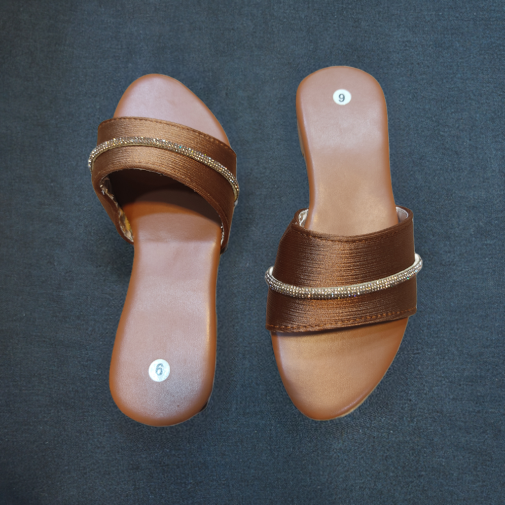Radiant Royal Flat Slippers