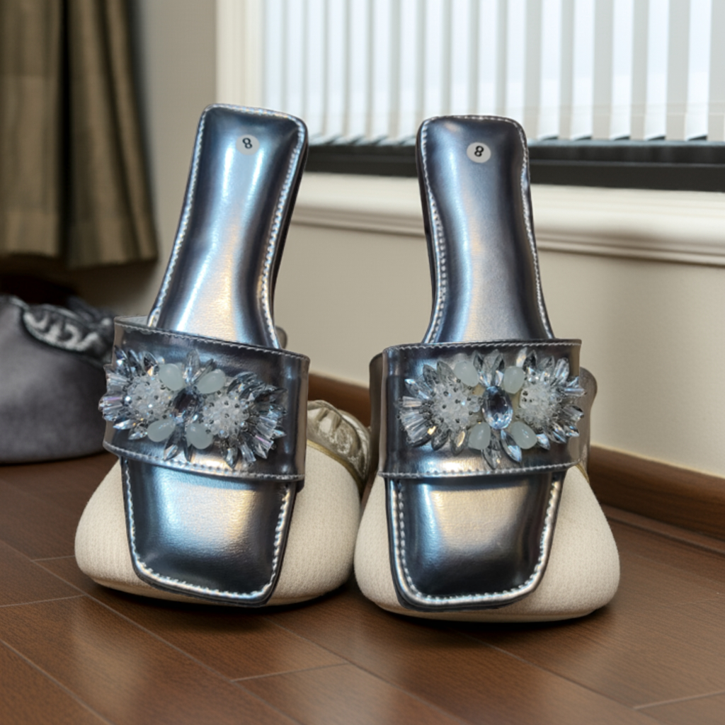 Moonlight Bloom Flat Slippers