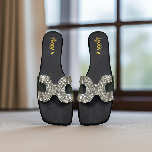 H-Crystal Flat Slippers