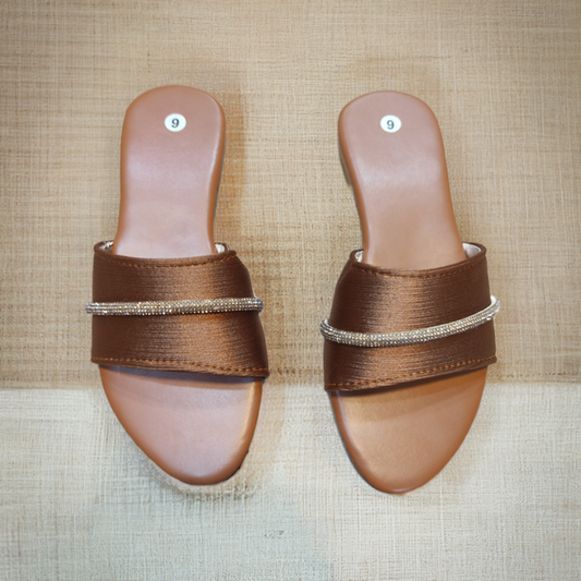 Radiant Royal Flat Slippers