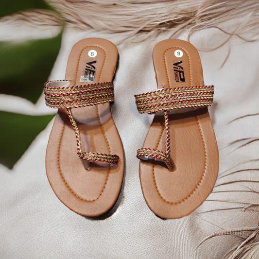 Toe-Loop Kolhapuri Slippers