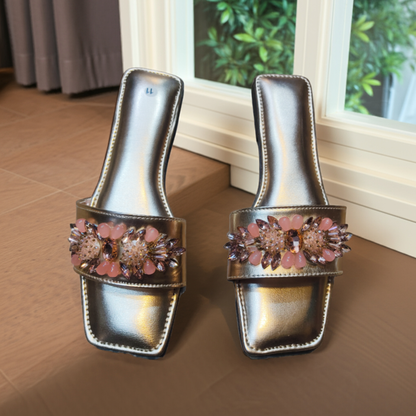 Moonlight Bloom Flat Slippers