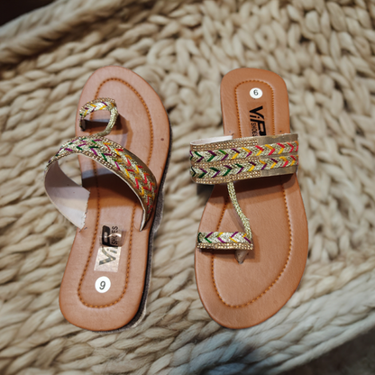 Multicolor Kolhapuri Slippers