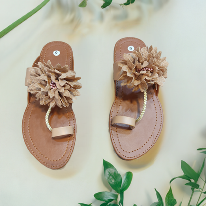 Flower Kolhapuri Slippers