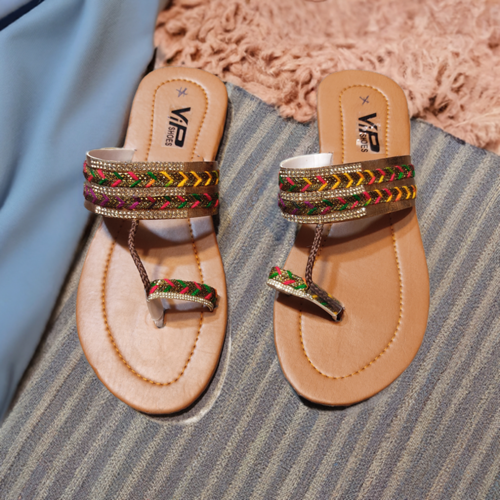 Multicolor Kolhapuri Slippers