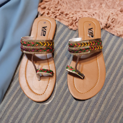 Multicolor Kolhapuri Slippers