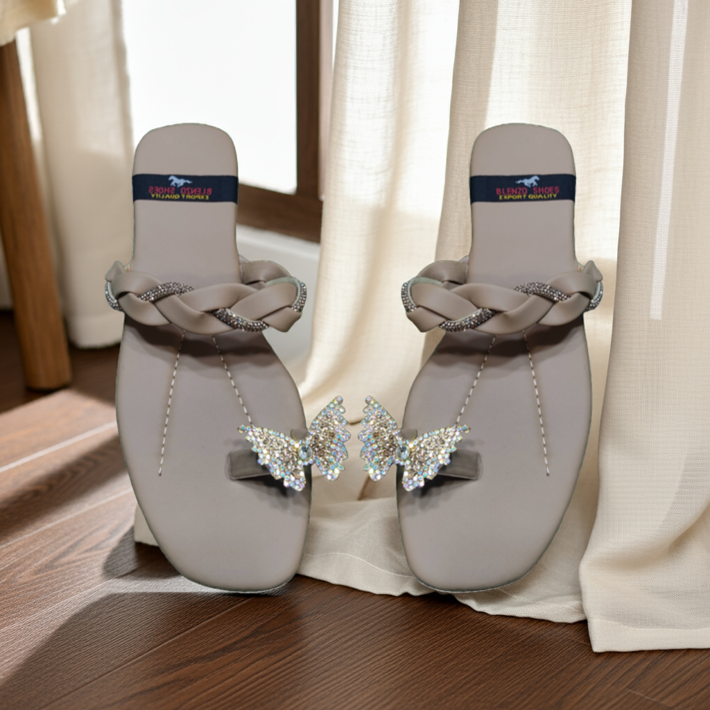 Butterfly Glow Flat Slippers