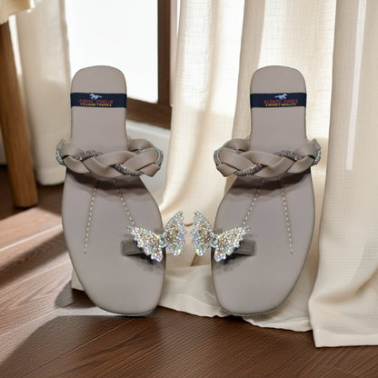 Butterfly Glow Flat Slippers