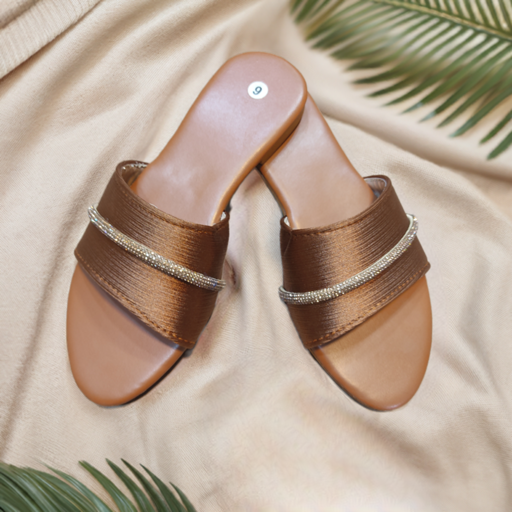 Radiant Royal Flat Slippers