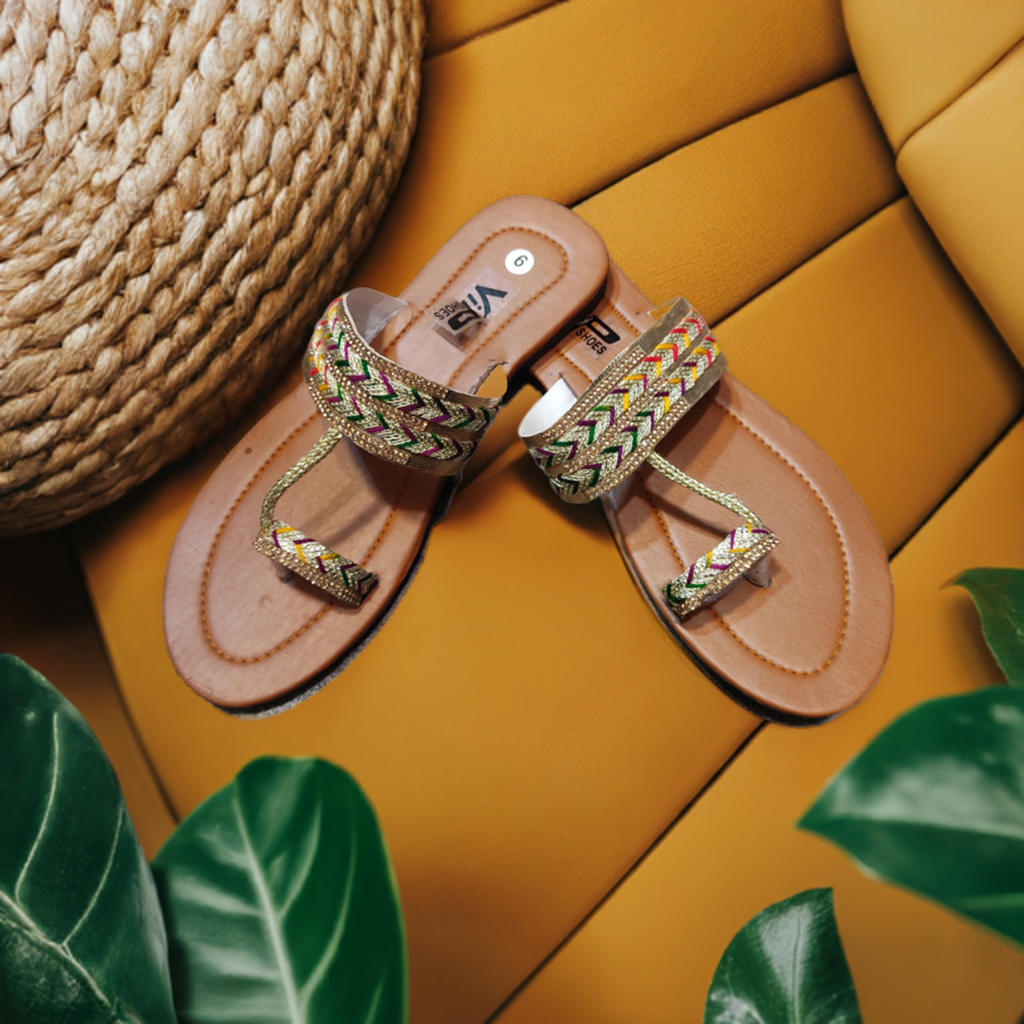 Multicolor Kolhapuri Slippers