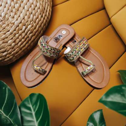 Multicolor Kolhapuri Slippers