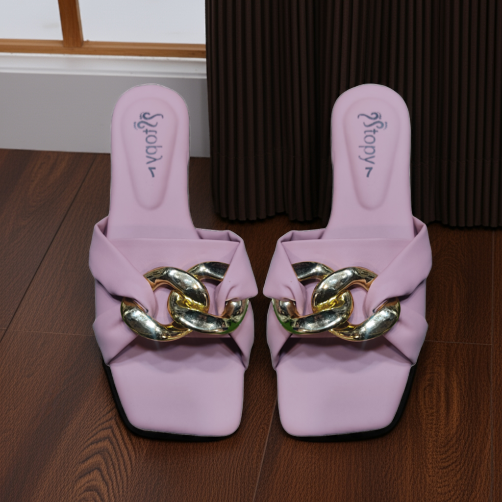 Golden Link Flat Slippers