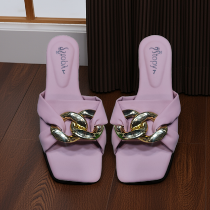 Golden Link Flat Slippers
