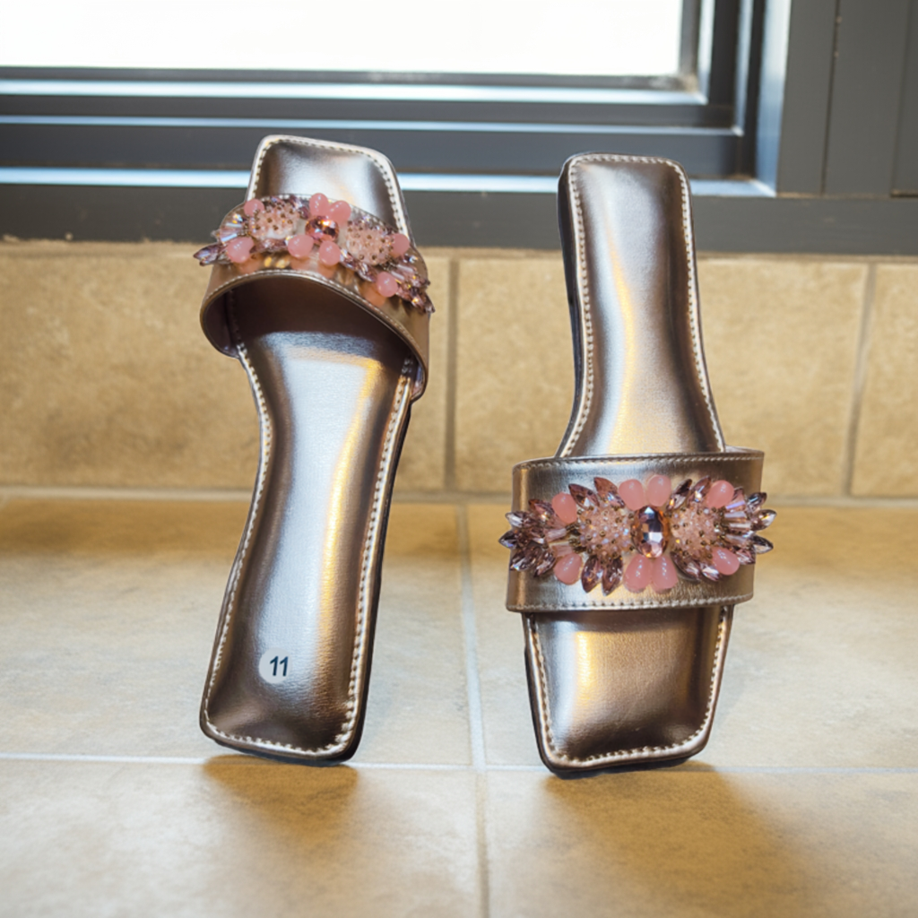 Moonlight Bloom Flat Slippers