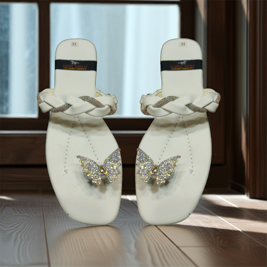 Butterfly Glow Flat Slippers