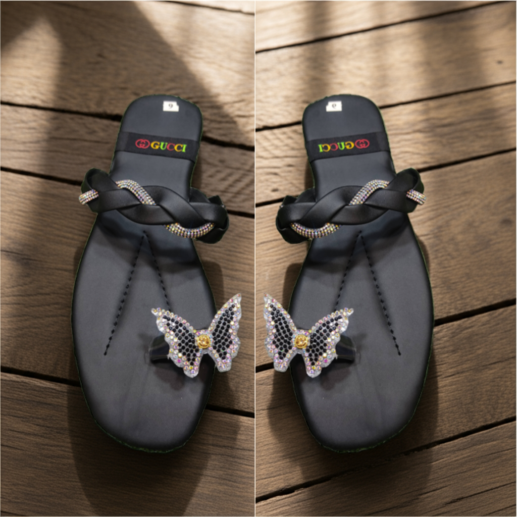 Butterfly Glow Flat Slippers