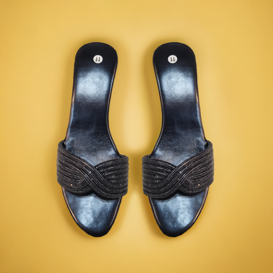 Chic Swirl Heels Slippers